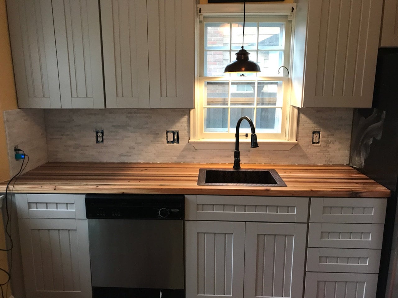 Reclaimed Wood Butcher Block Countertop