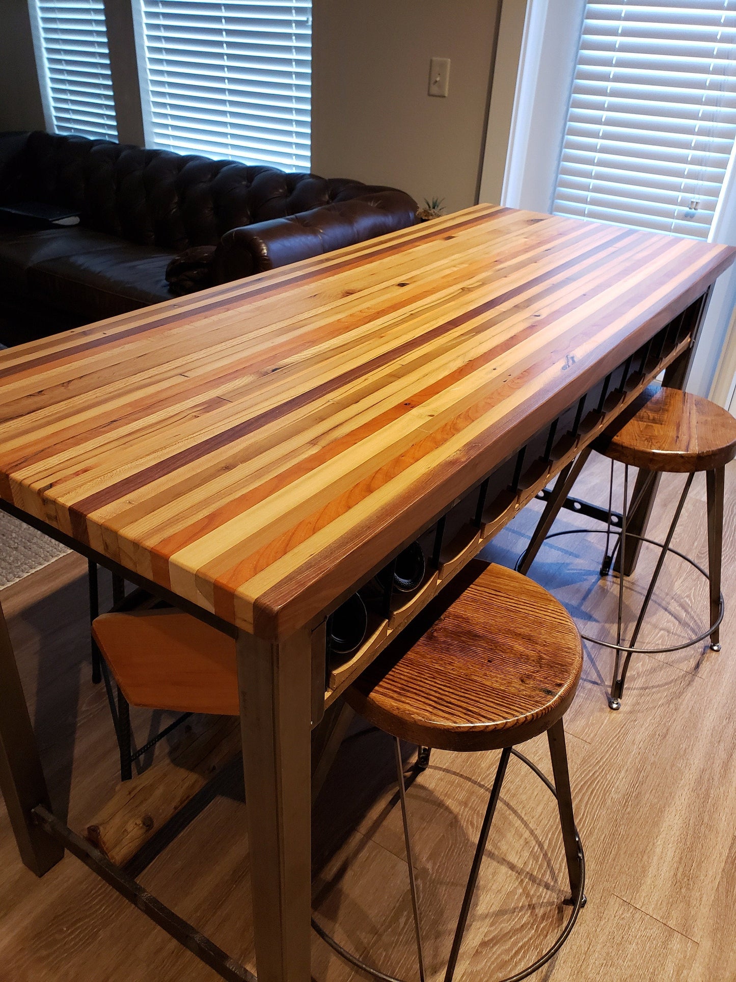 Industrial Butcher Block Kitchen Island