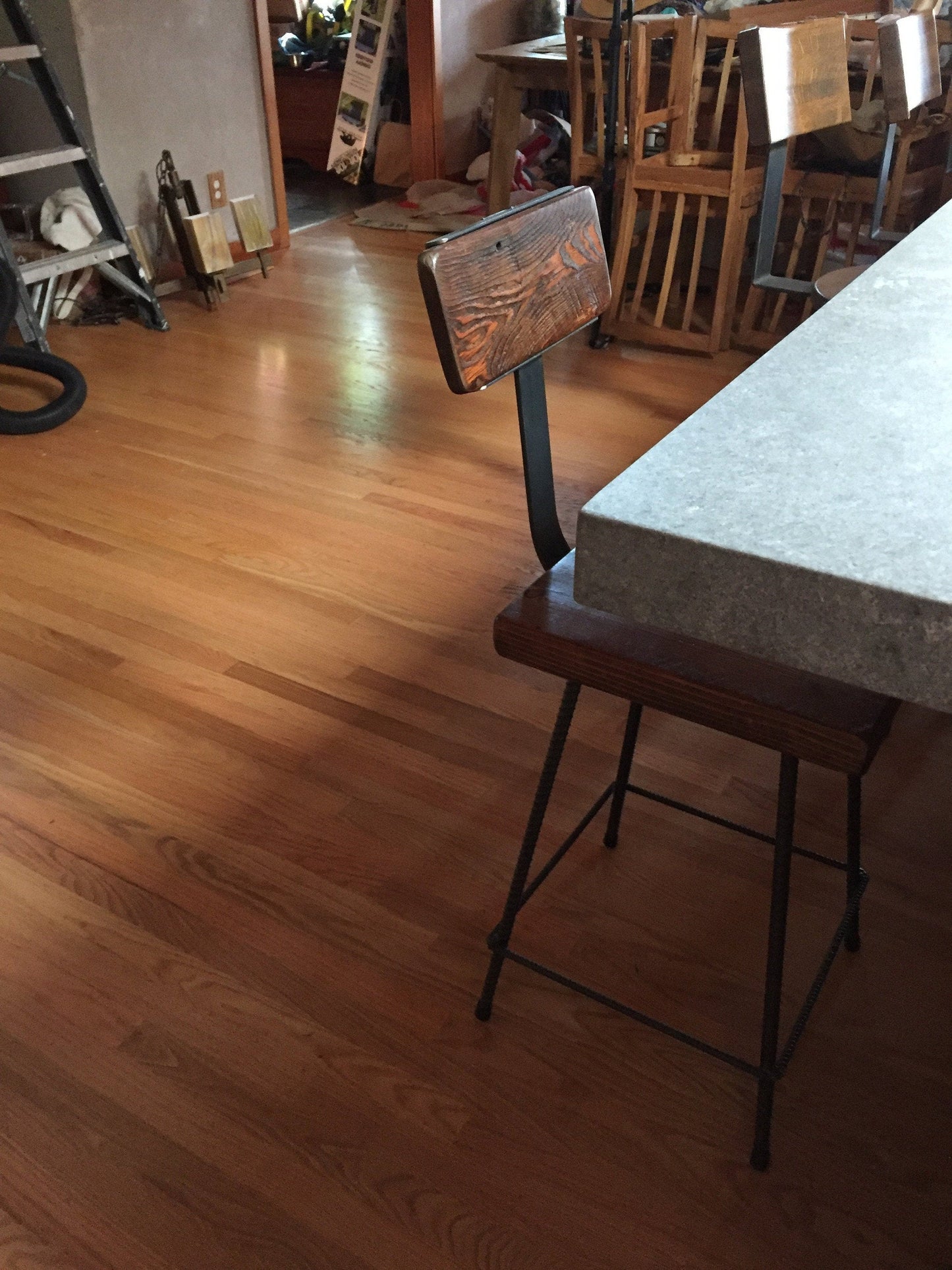 Reclaimed Oak Factory Bar Chair