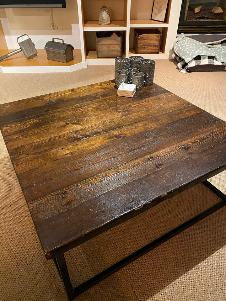 Reclaimed Wood Square Coffee Table