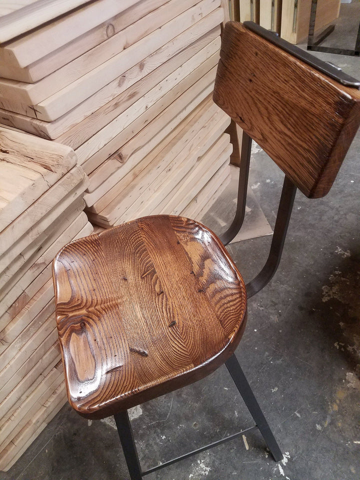 Farmhouse Bar Chairs w/ Scooped Seat (Set of 4)