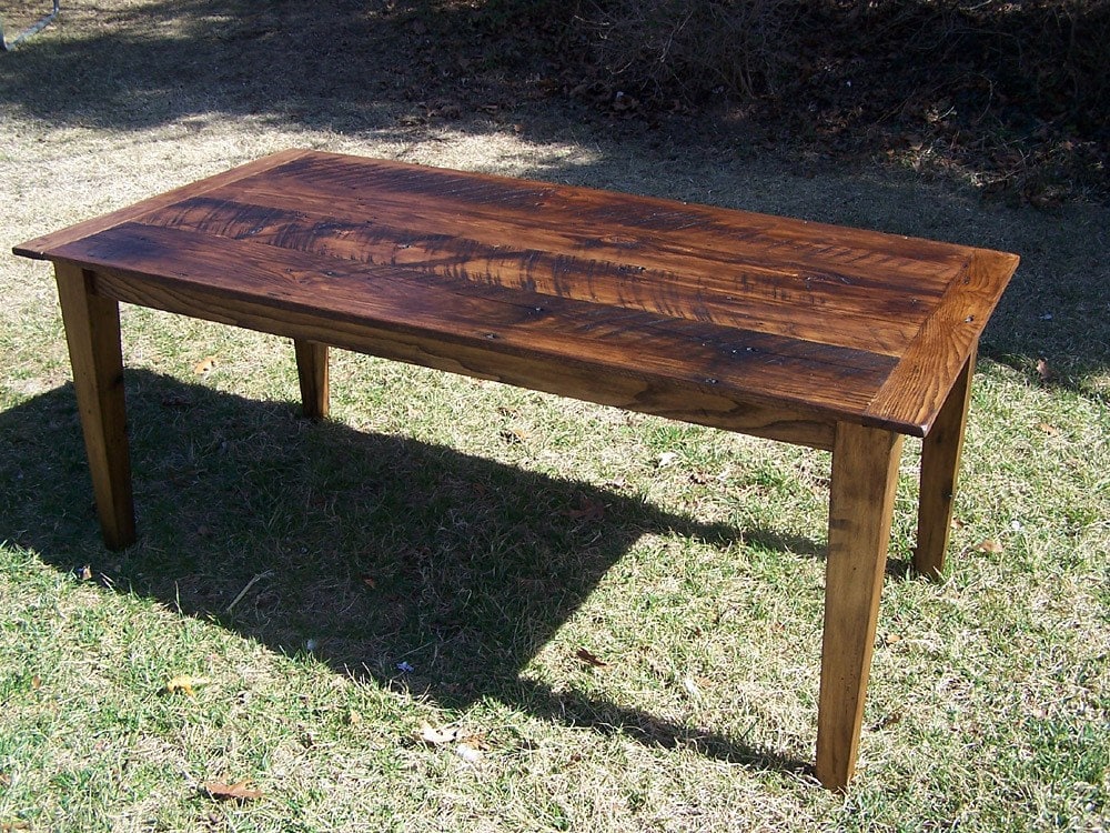 Reclaimed Wormy Chestnut Dining Table