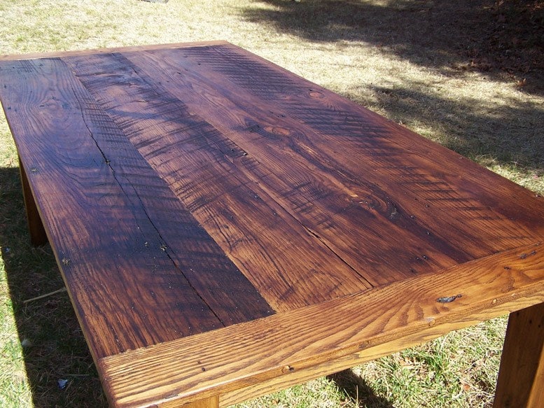 Reclaimed Wormy Chestnut Dining Table