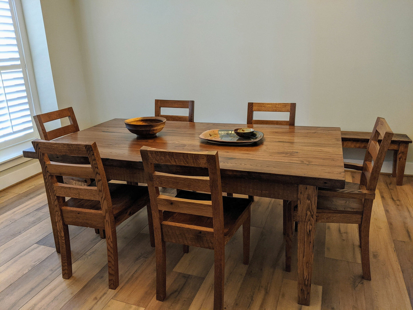 Farmhouse Reclaimed Wormy Chestnut Kitchen Table