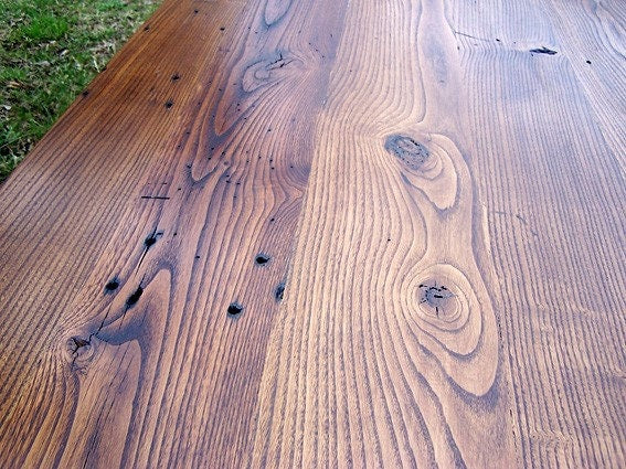 Farmhouse Reclaimed Wormy Chestnut Kitchen Table