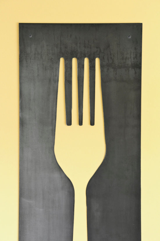 Fork Knife Spoon Wall Art Panel Set