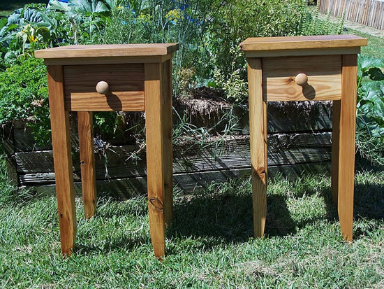 Antique-inspired Reclaimed Pine End Table