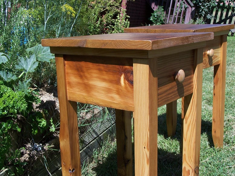 Antique-inspired Reclaimed Pine End Table