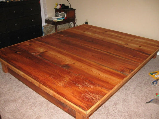 Reclaimed Pine Platform Bed (No Headboard)