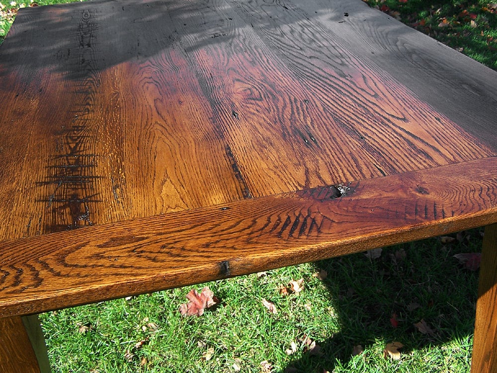 French Rustic Oak Farm Dining Table