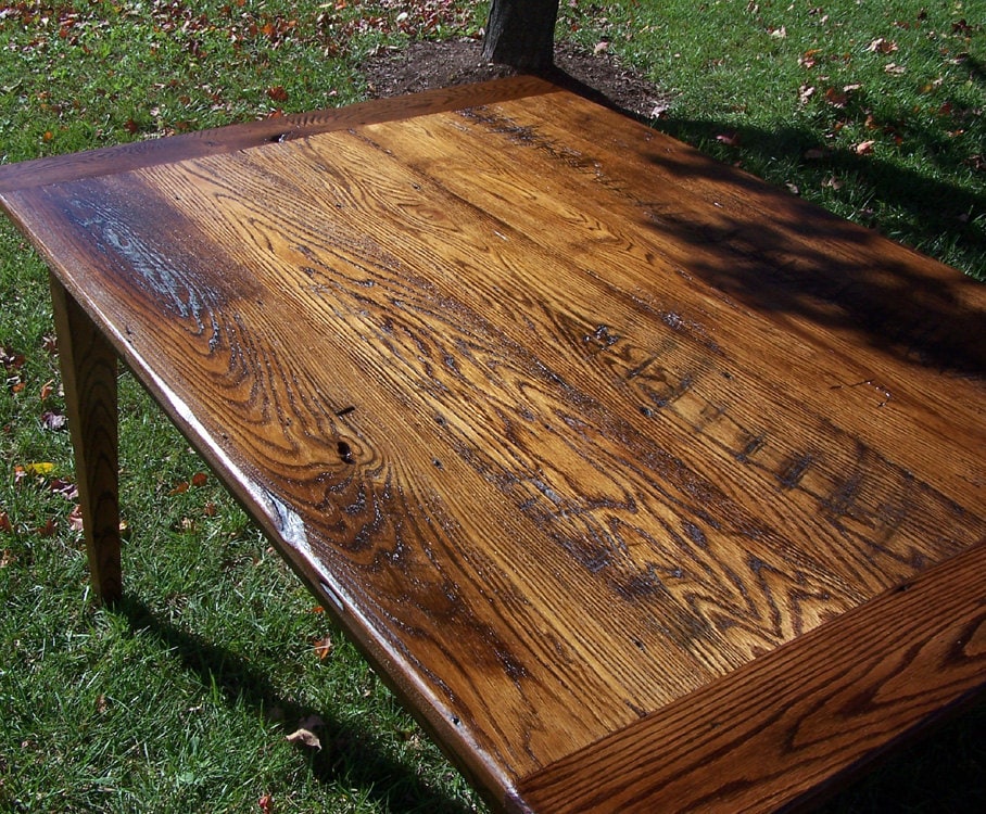 French Rustic Oak Farm Dining Table