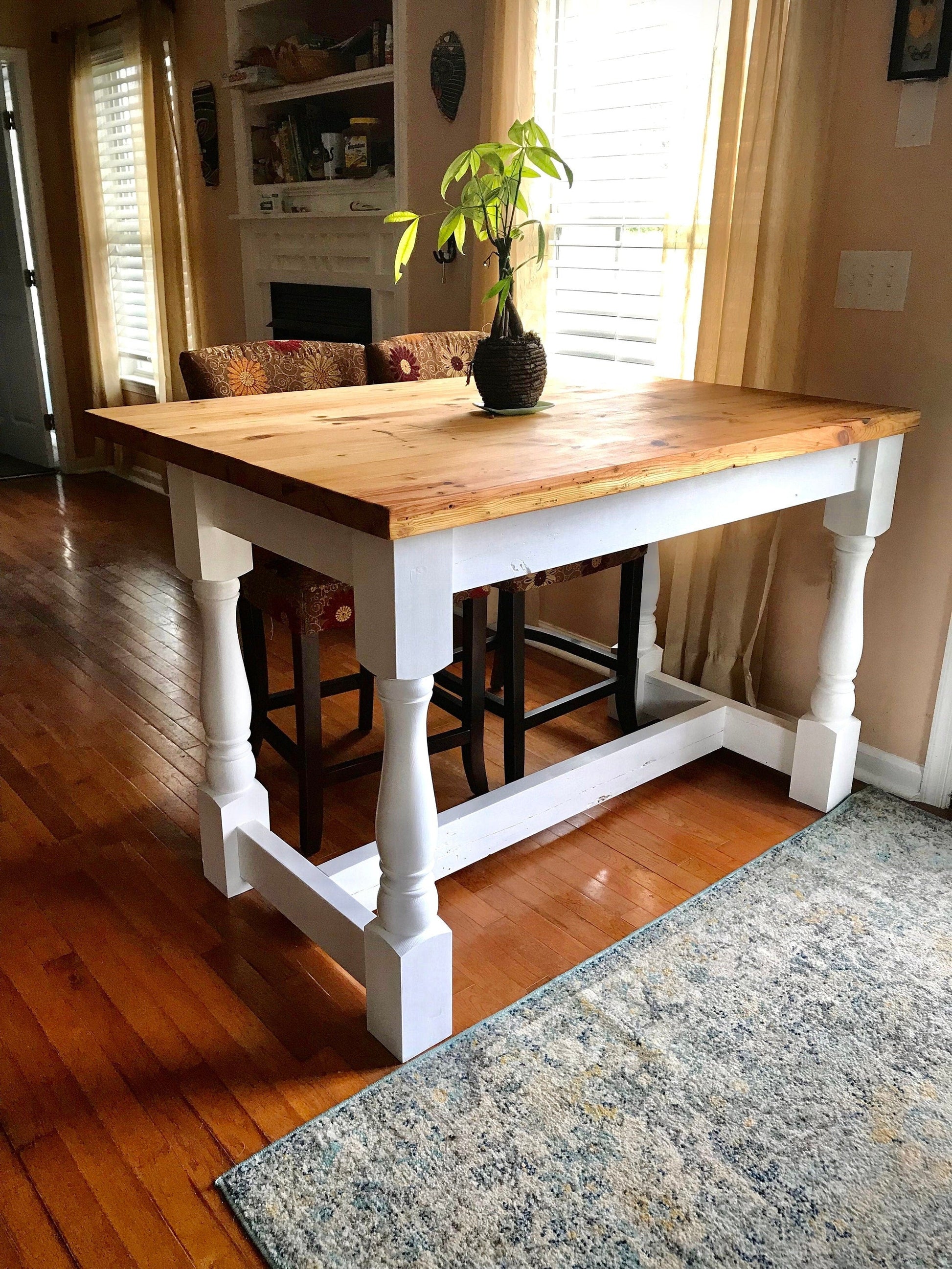 Mid-century Modern Butcher Block Kitchen Island