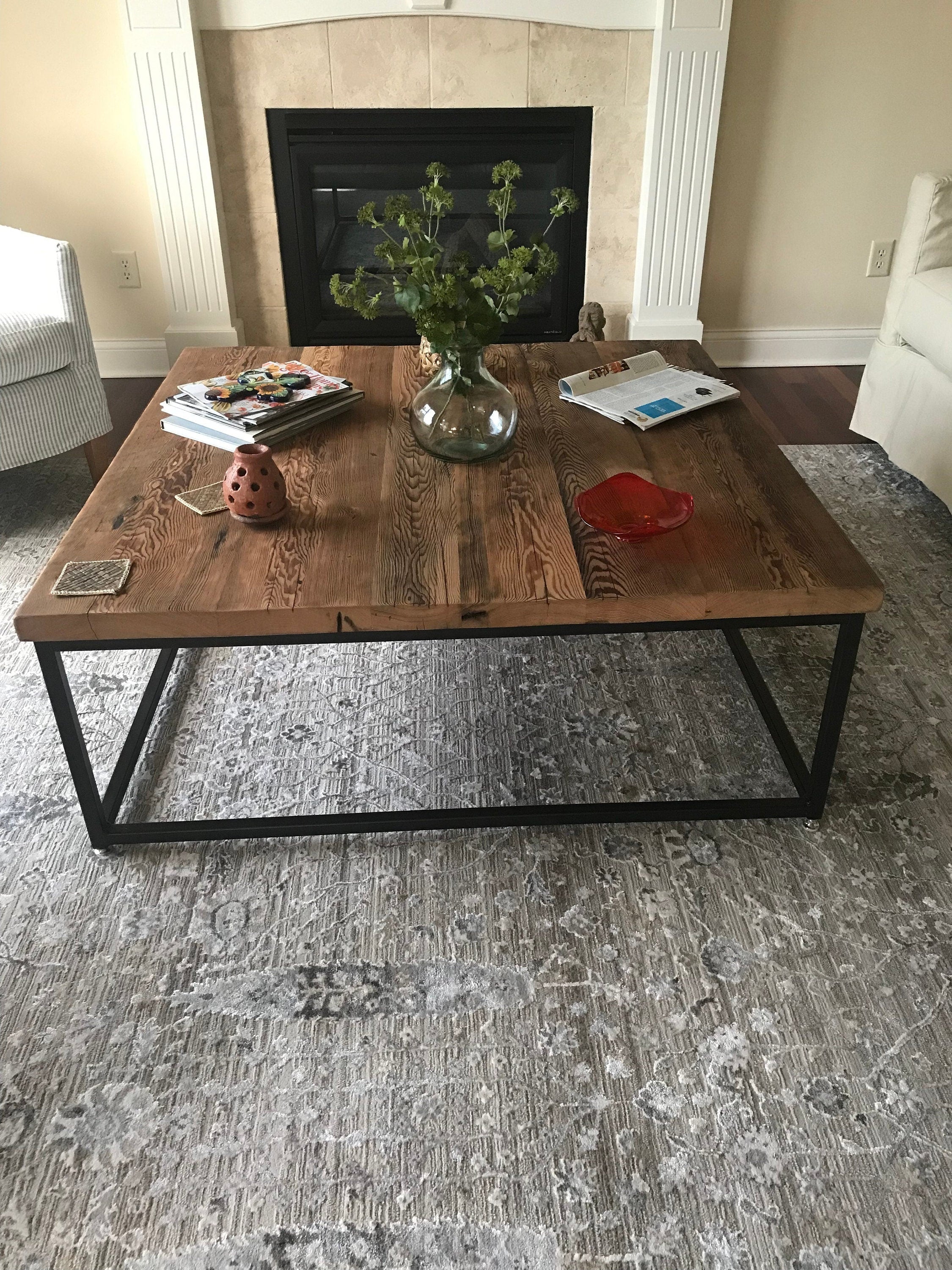 Reclaimed Wood Square Coffee Table