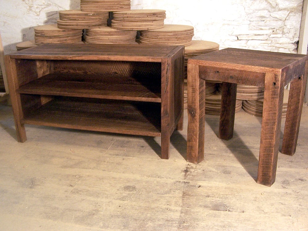 Reclaimed Oak Parsons End Table