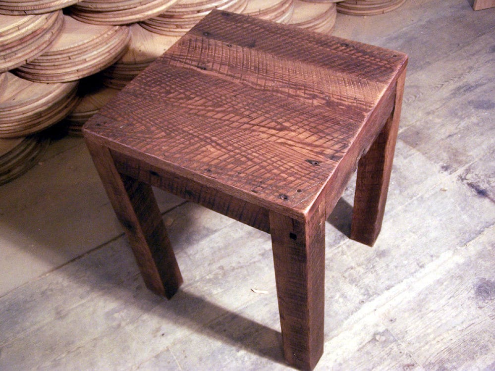 Reclaimed Oak Parsons End Table