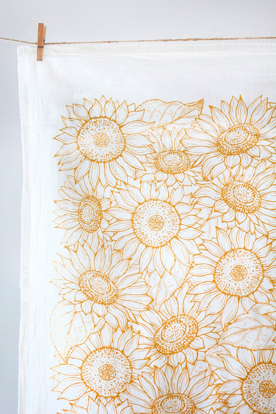 Sunflower Garden Tea Towel