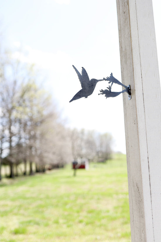 Metal Hummingbird Statue