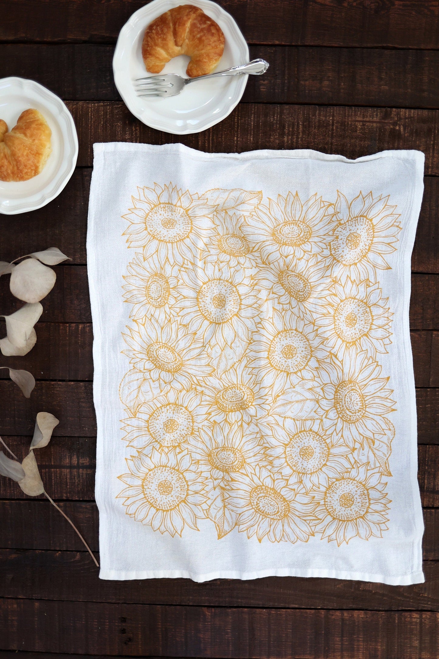 Sunflower Garden Tea Towel