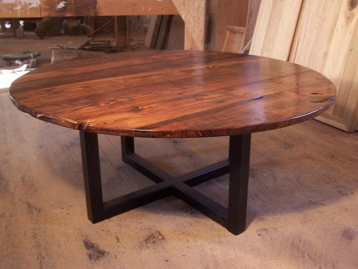 Extra Large Reclaimed Wood Round Coffee Table