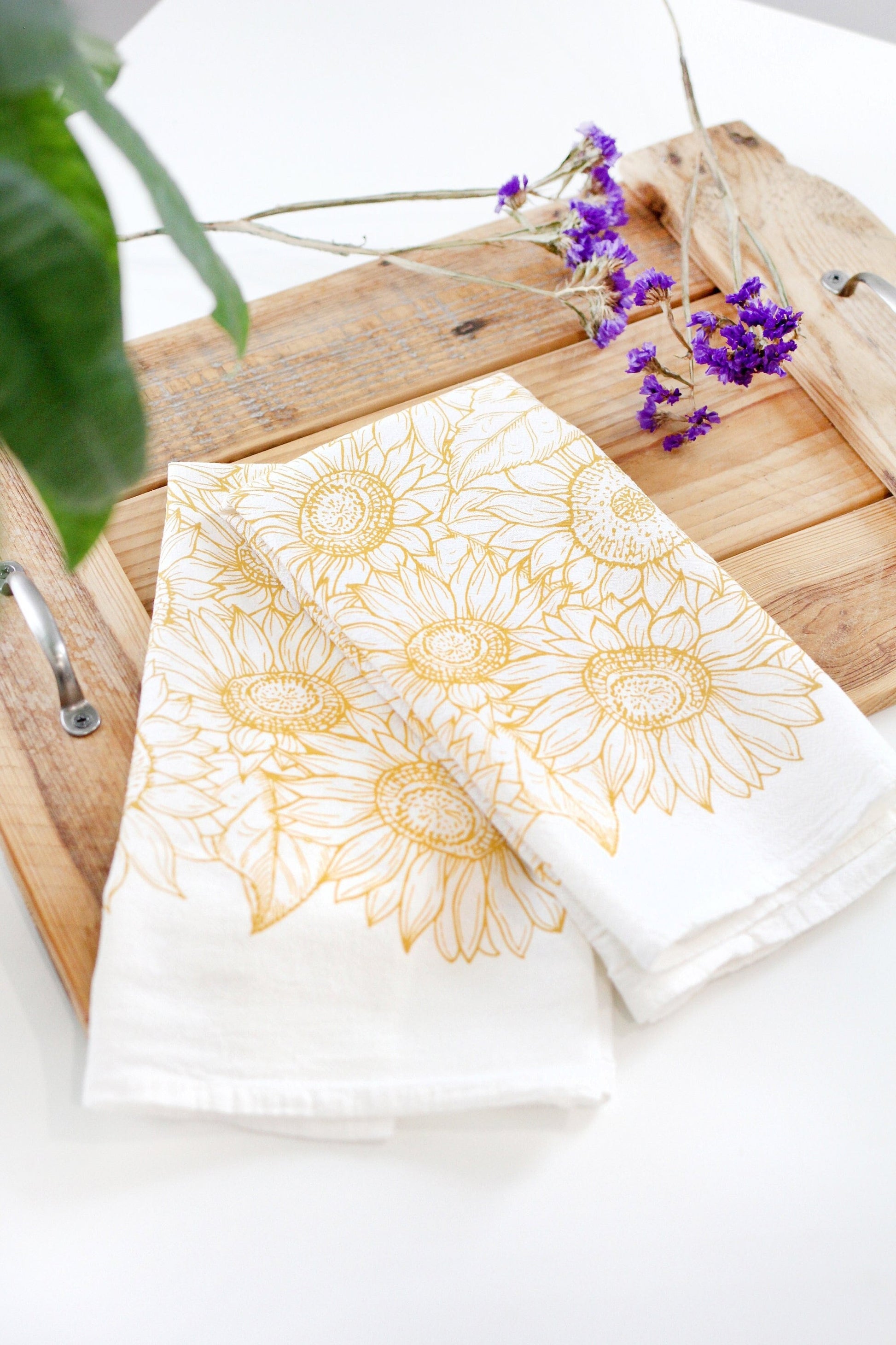 Sunflower Garden Tea Towel