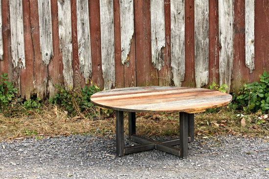 Reclaimed Wood Coffee Table with Metal Legs