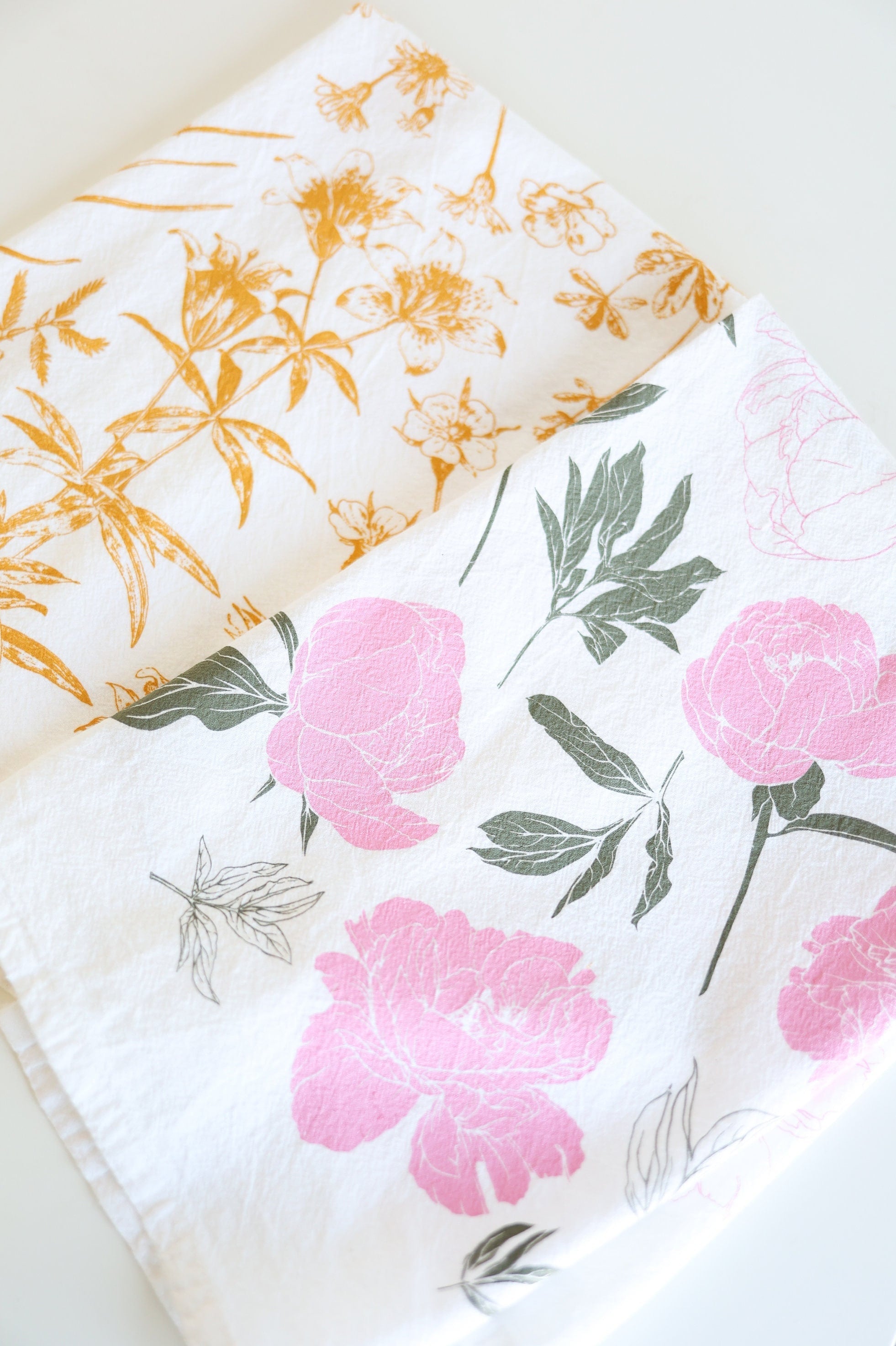 Peony Tea Towel