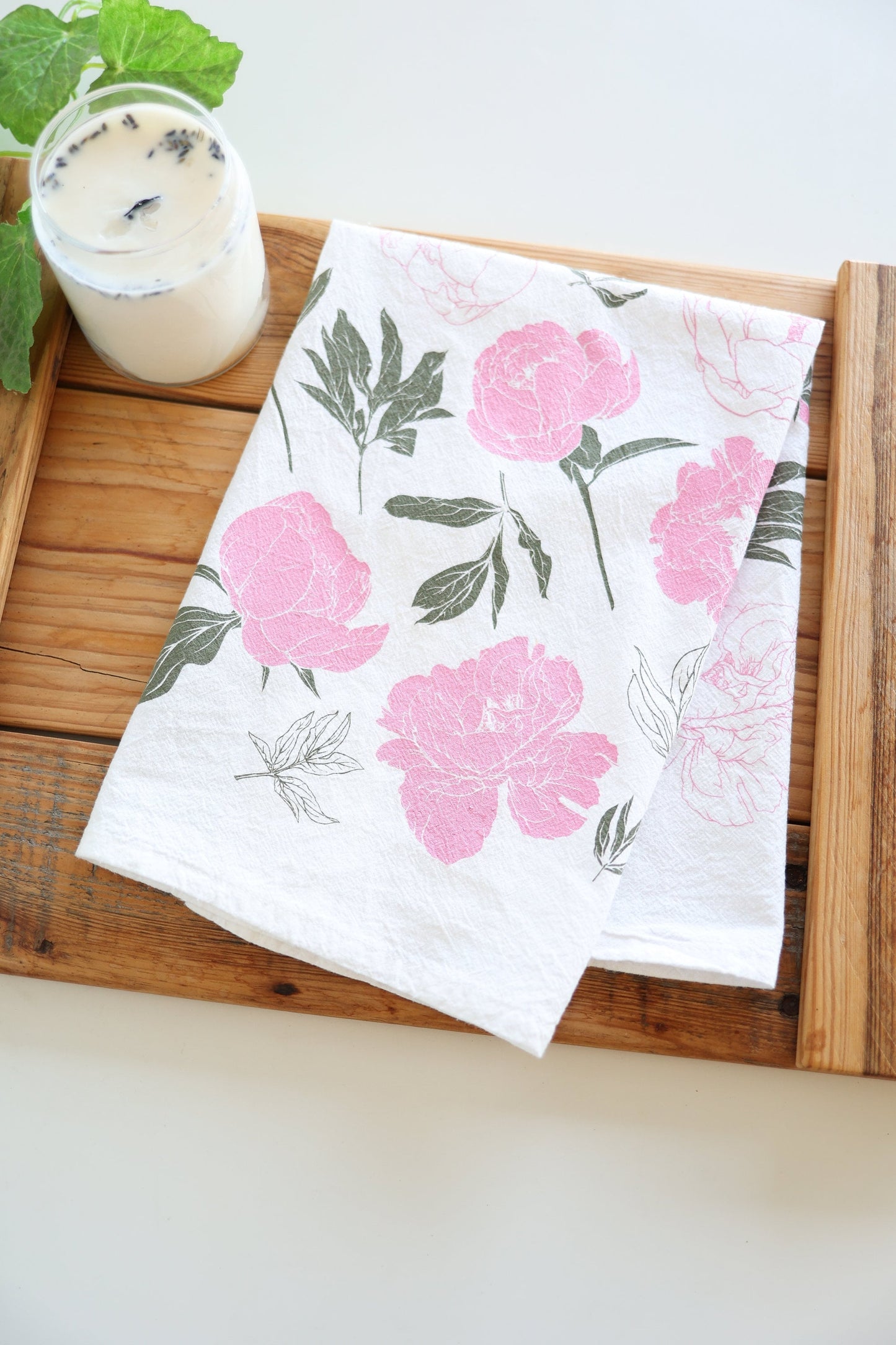 Peony Tea Towel