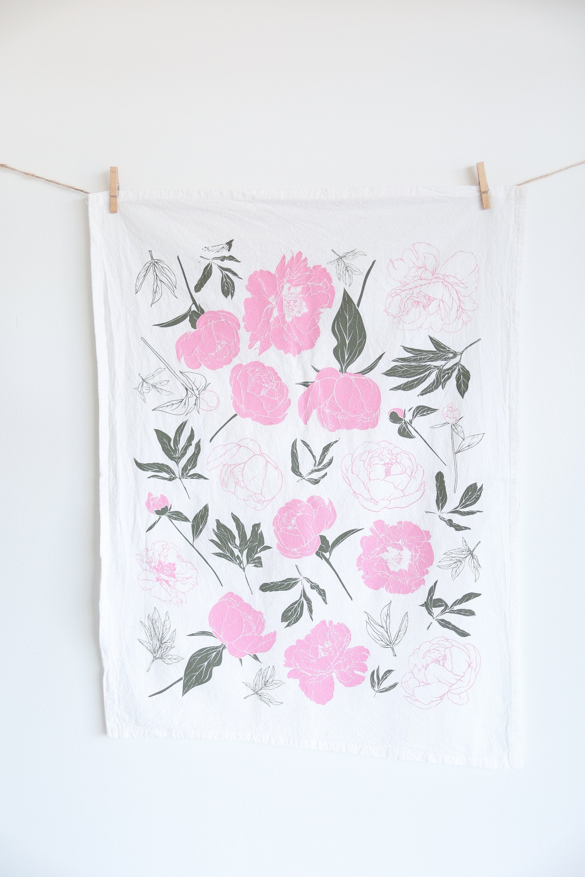 Peony Tea Towel