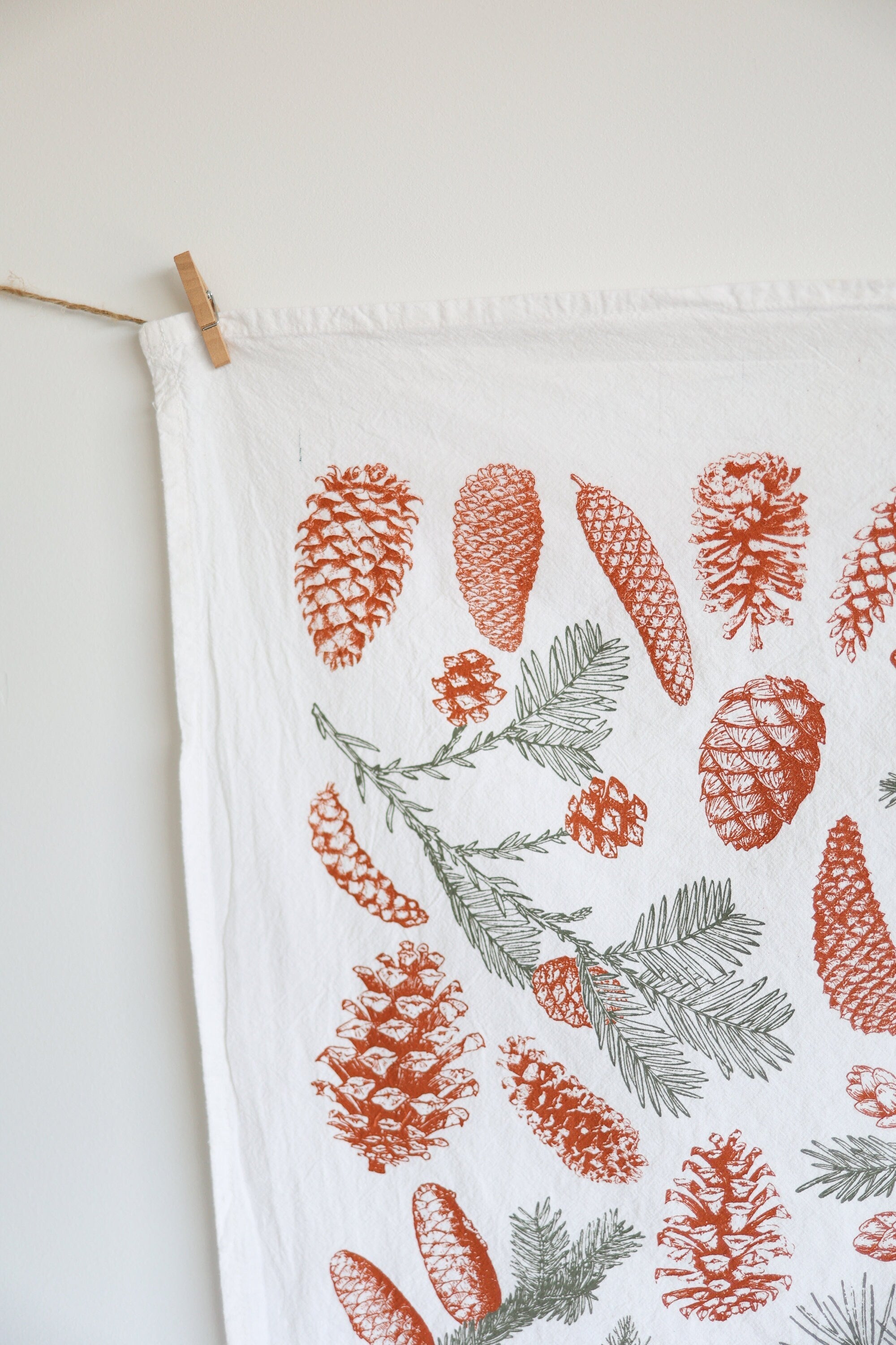 Pinecone Tea Towel