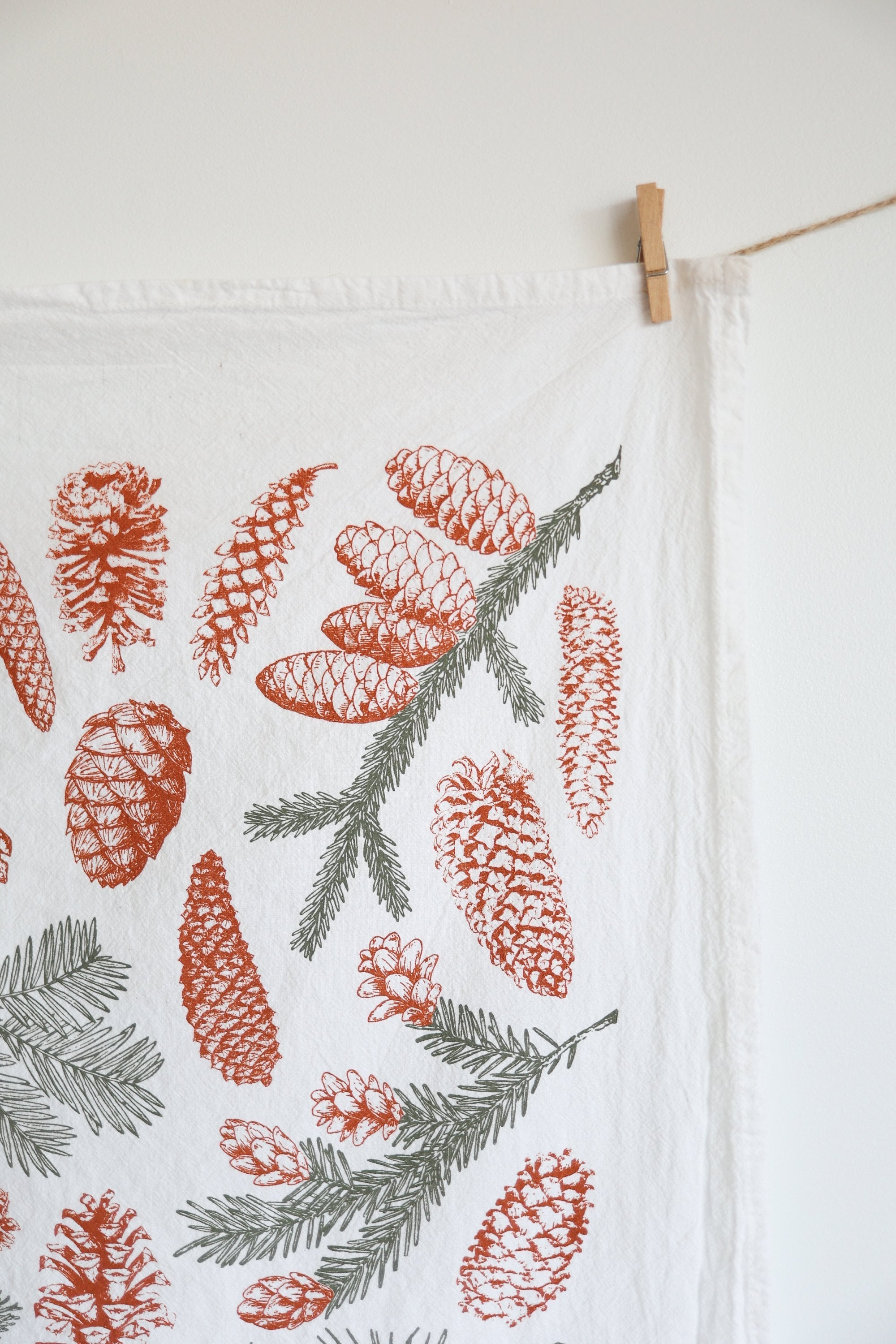 Pinecone Tea Towel