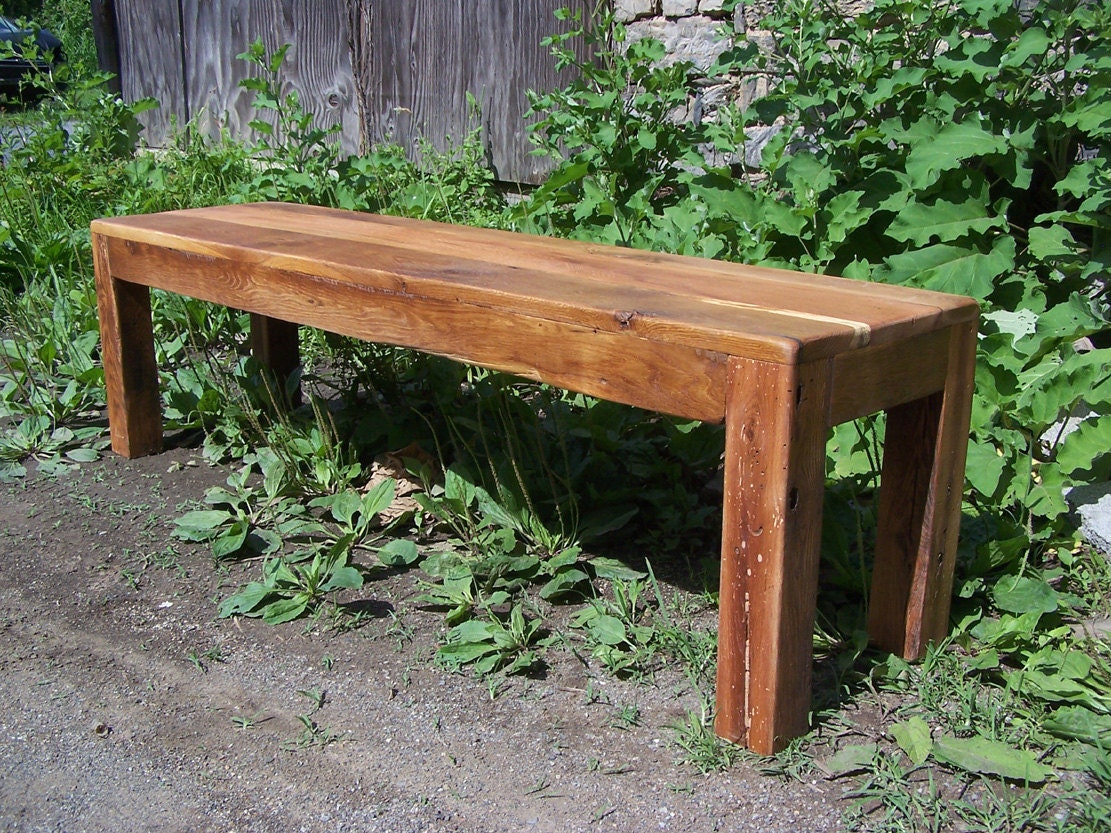 Reclaimed Barnwood Parsons Bench