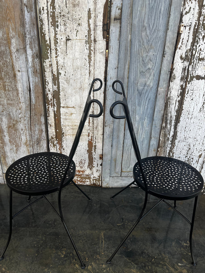 Wrought Iron Patio Chairs (Set of 2)