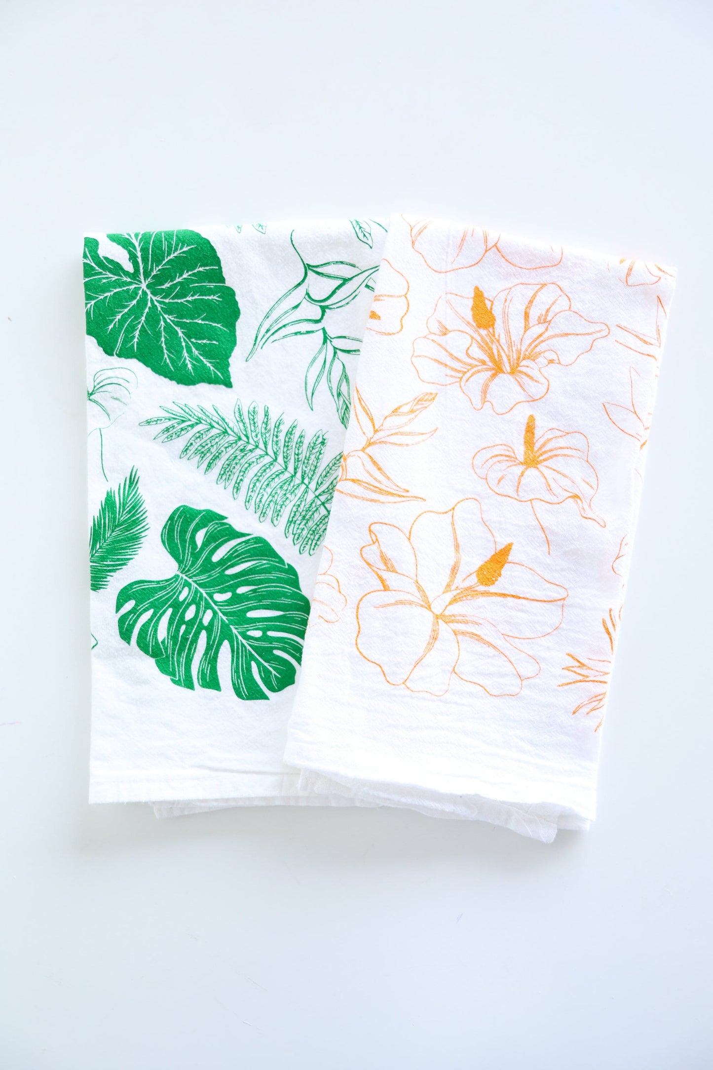 Tropical Leaves Tea Towel