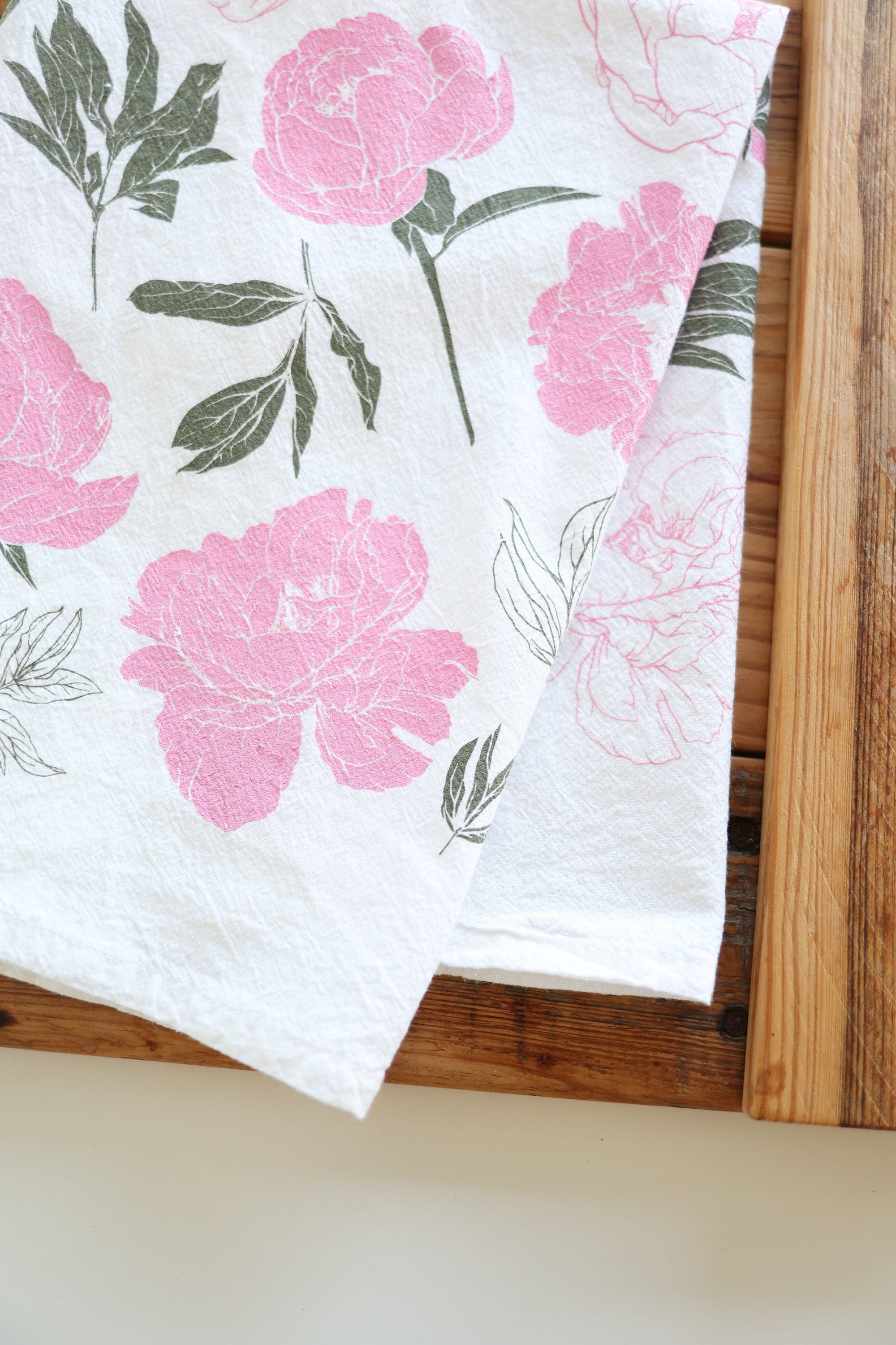 Peony Tea Towel