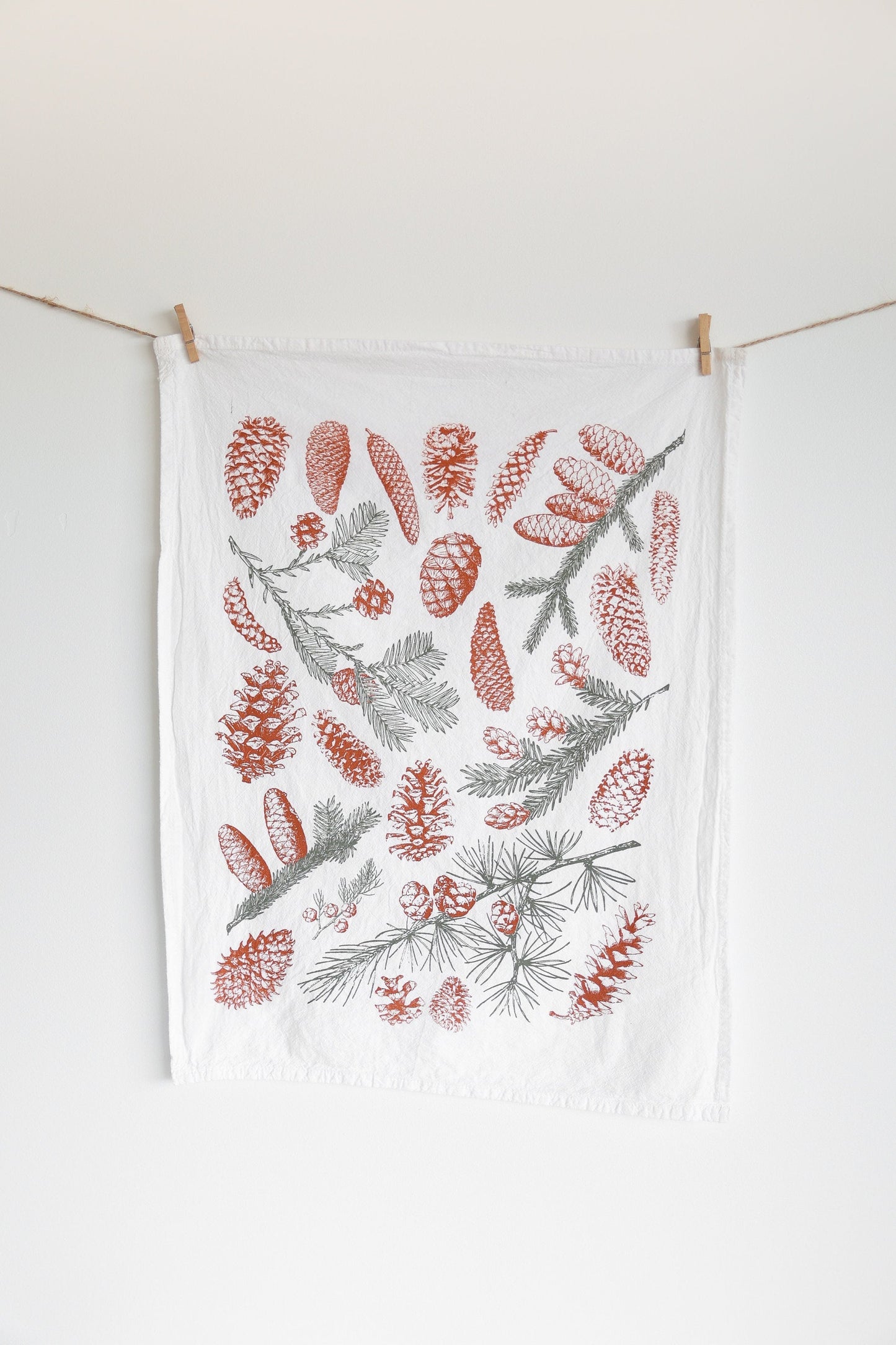 Pinecone Tea Towel