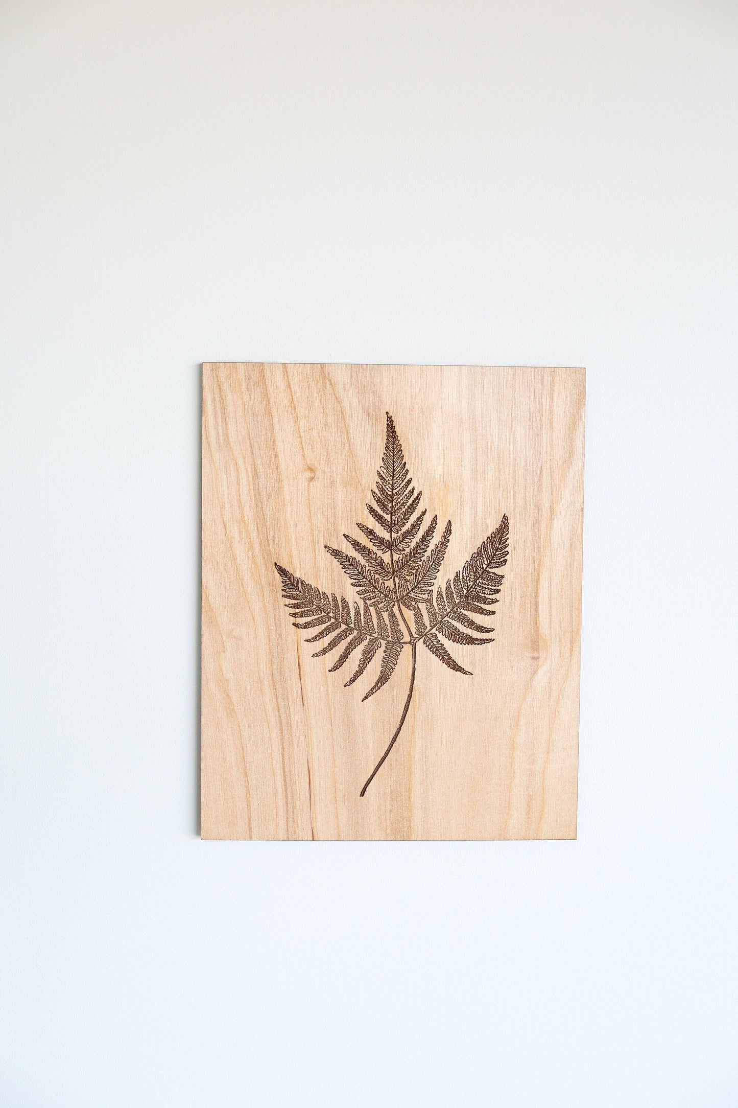 Wooden Fern Panel Wall Art