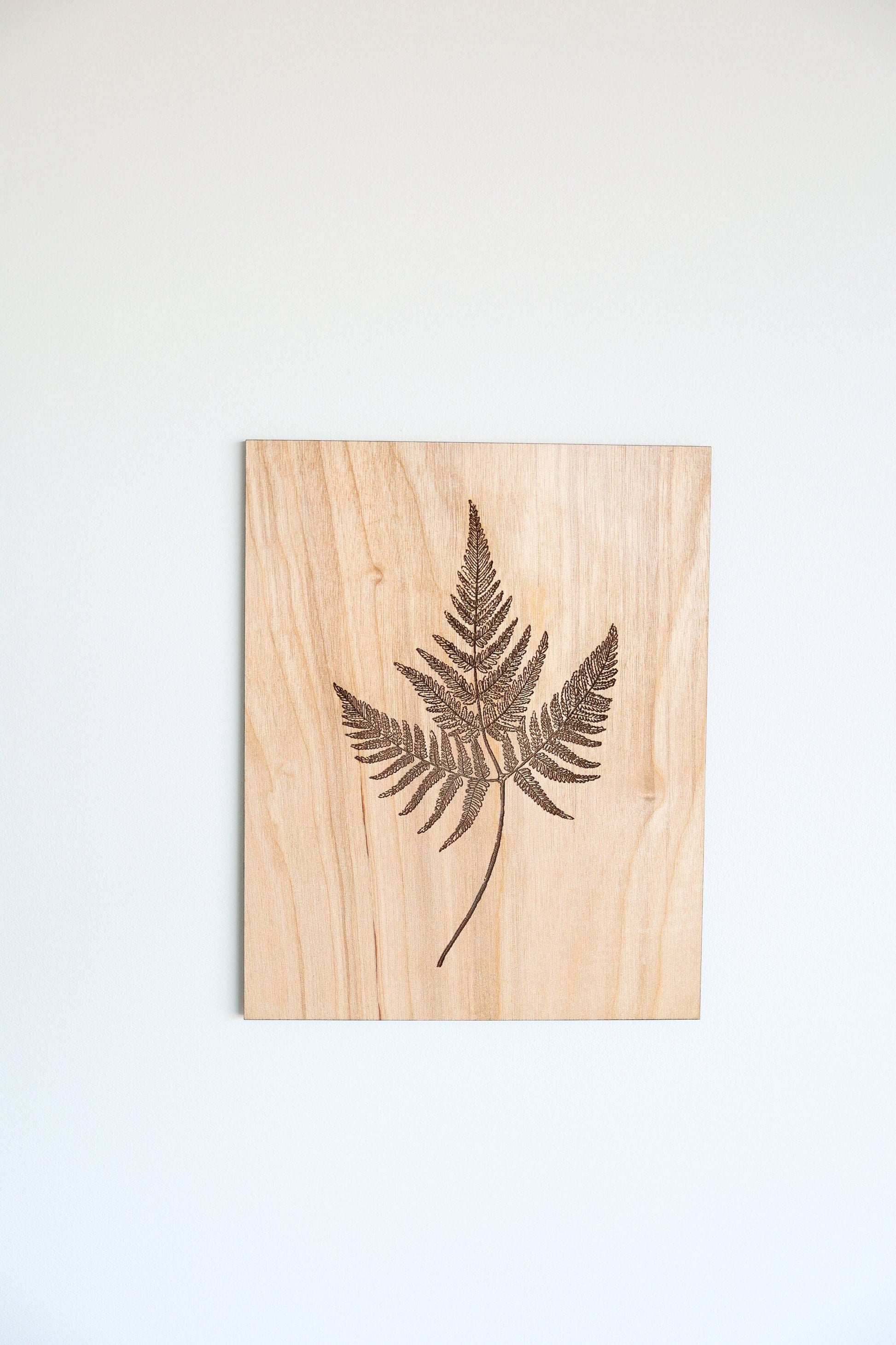 Wooden Fern Panel Wall Art