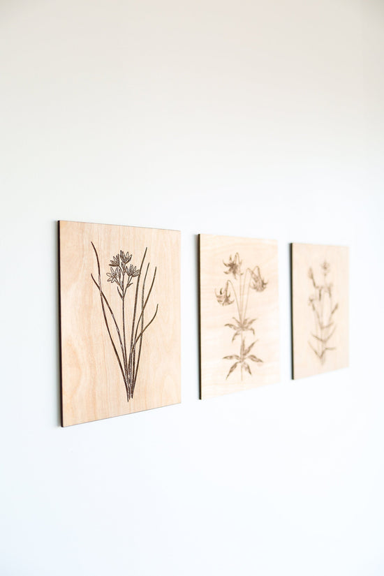 Wooden Summer Flower Panel Wall Art