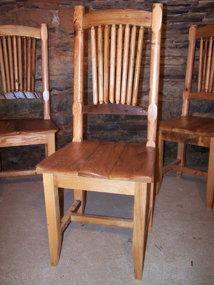 Antique-inspired Wormy Chestnut Dining Chair