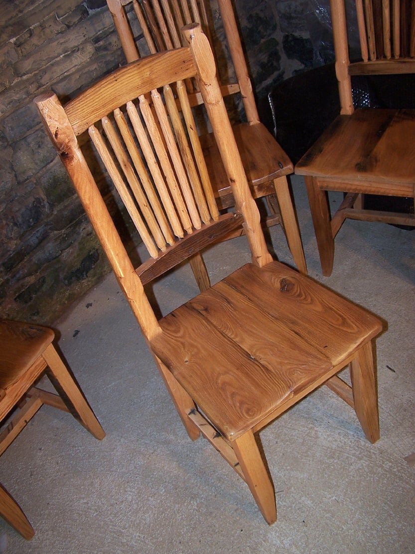 Antique-inspired Wormy Chestnut Dining Chair