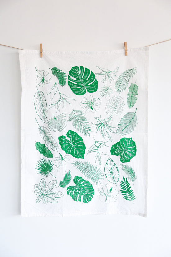 Tropical Leaves Tea Towel