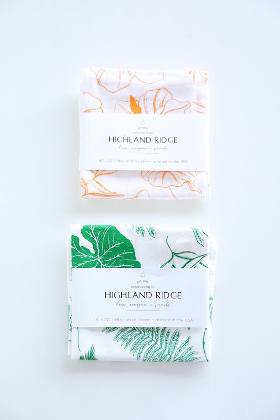 Tropical Leaves Tea Towel