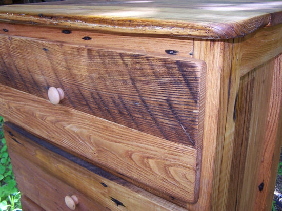 Reclaimed Wormy Chestnut Tallboy Dresser