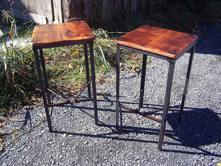 "The Brandywine" Wood & Metal Stool