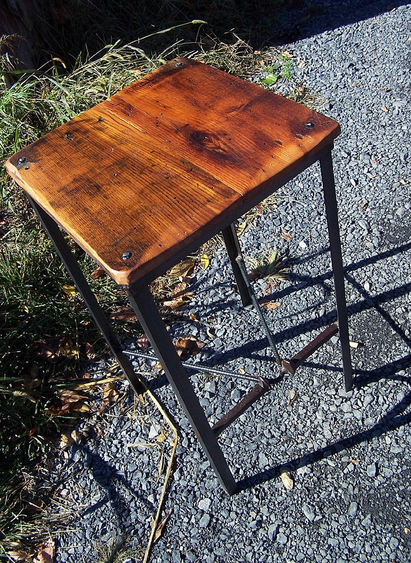 "The Brandywine" Wood & Metal Stool