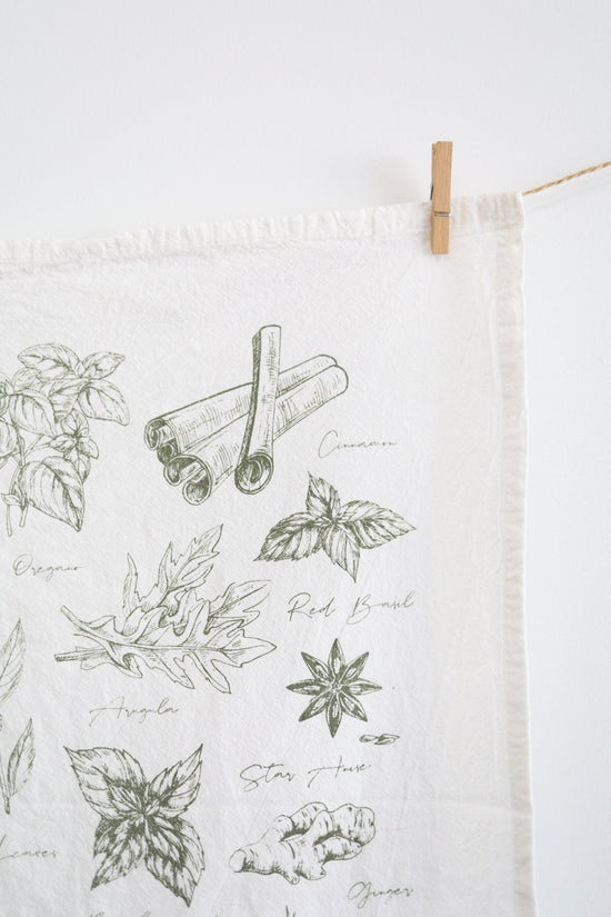 Kitchen Herbs Tea Towel