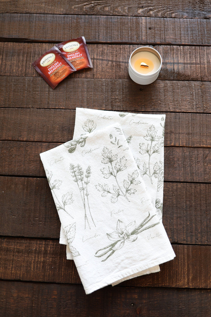 Kitchen Herbs Tea Towel