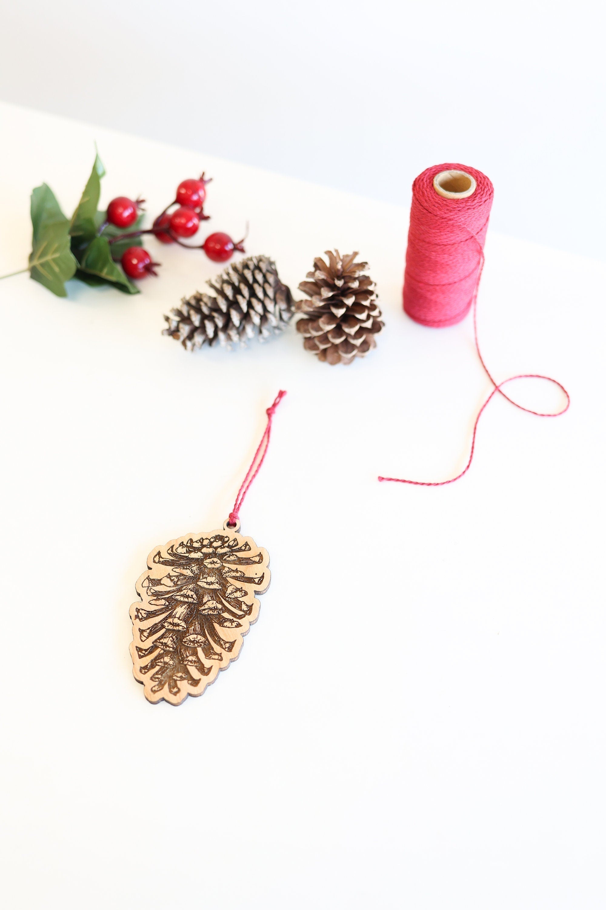 Round Pinecone Ornament