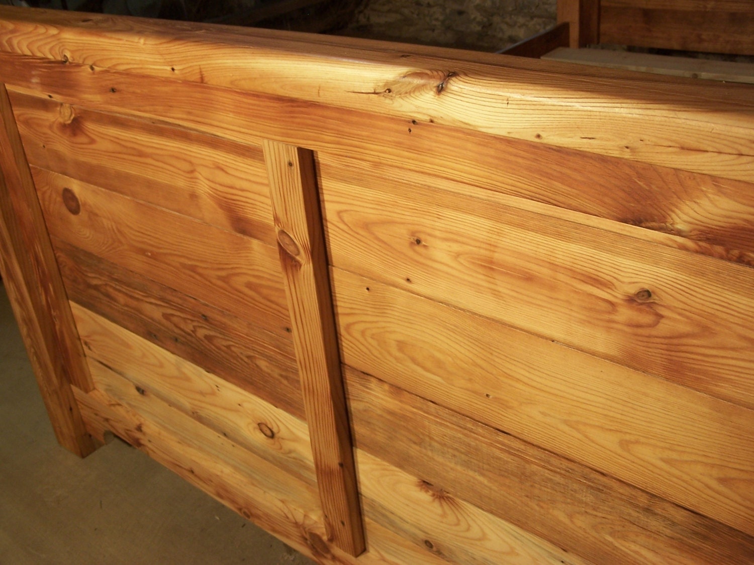 Reclaimed Barnwood Platform Bed with Storage