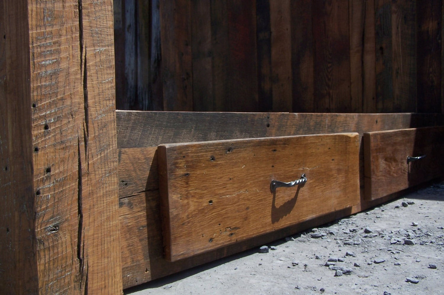 "The Mountain Man" Reclaimed Wood Platform Bed with Storage